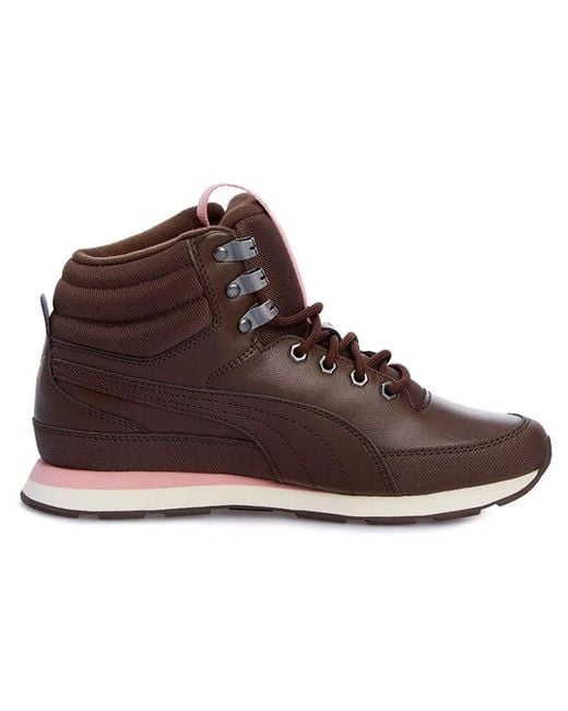 PUMA Brown Vista Mid Utility Climbing Shoes for men