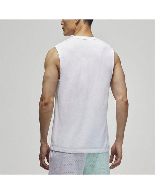Nike White Casual Breathable Running Solid Color Sports Basketball Breathable Vest for men