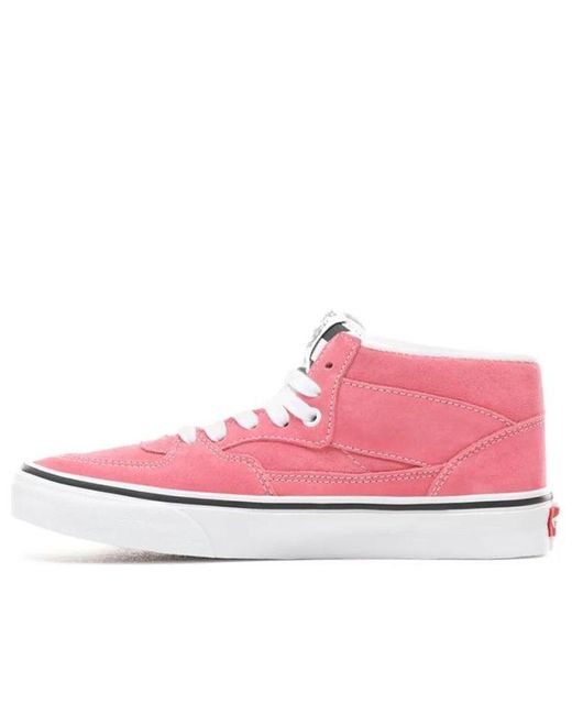 Vans Pink Suede Half Cab Sneakers for men