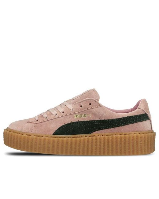 PUMA Fenty X Rihanna White Low-top Sneakers Pink Brown | Lyst