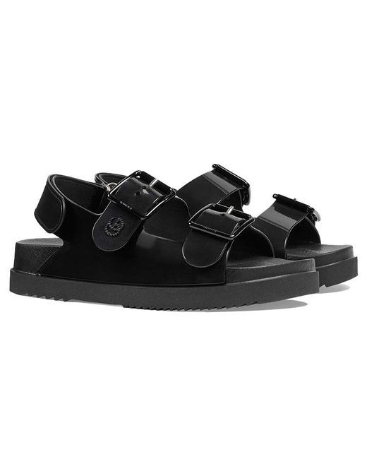 Gucci Black (Wmns) Mini Double G Sandal Rubber'