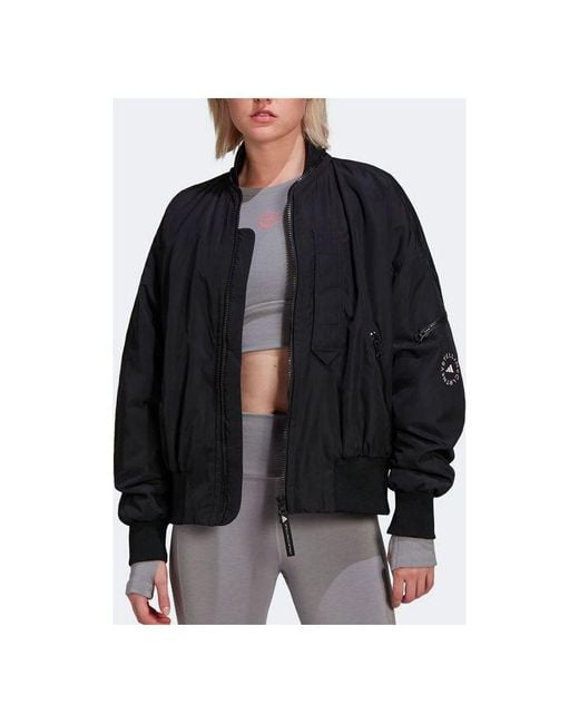 adidas Wmns By Stella Mccartney Woven Bomber Jacket in Black Lyst UK
