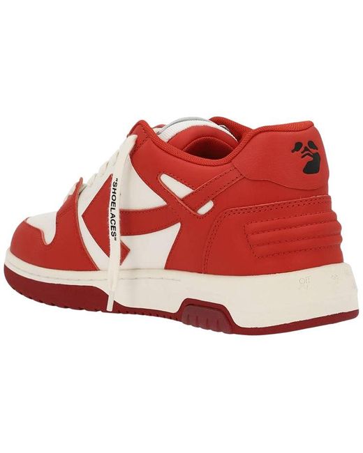 Off-White c/o Virgil Abloh Red Out Of Office Low-Top Sneakers for men