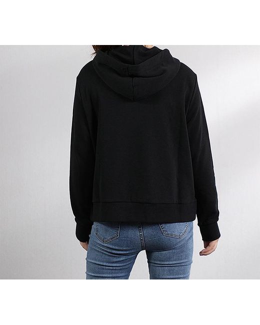 PUMA Black (Wmns) Classics Logo Hoody Knitting Pullover Fleece