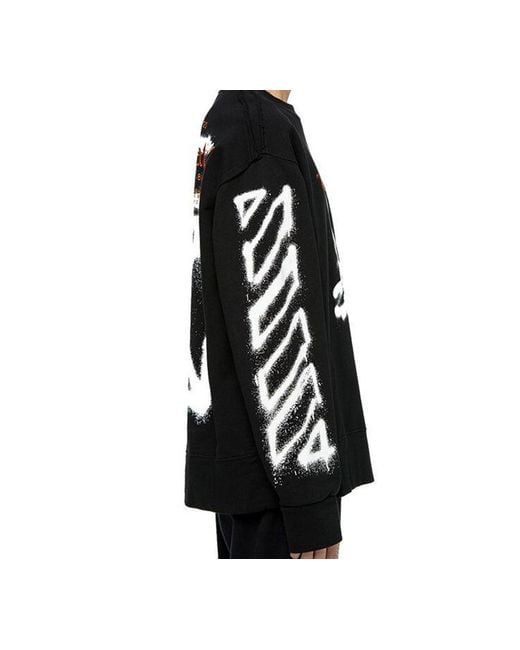 Off-White c/o Virgil Abloh Black Harry The Bunny Graffiti Long Sleeve Sweater for men