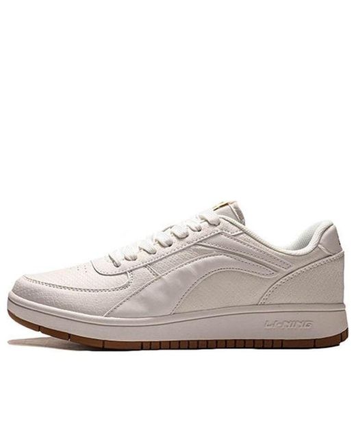 Li-ning White Casual Sneakers Low Canvas' for men