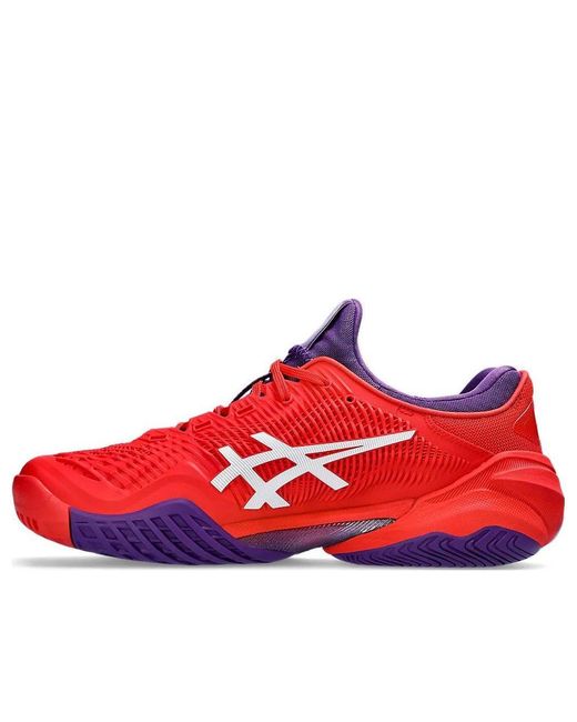 Asics Red Court Flytefoam 3 Novak Tennis Shoe for men