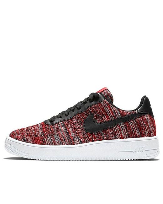 Nike Air Force 1 Flyknit 2.0 'university Red Black' in Brown for Men | Lyst