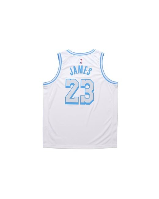 Nike Blue Nba Lebron James Los Angeles Lakers 2021/22 City Edition Swingman Jersey #23 for men