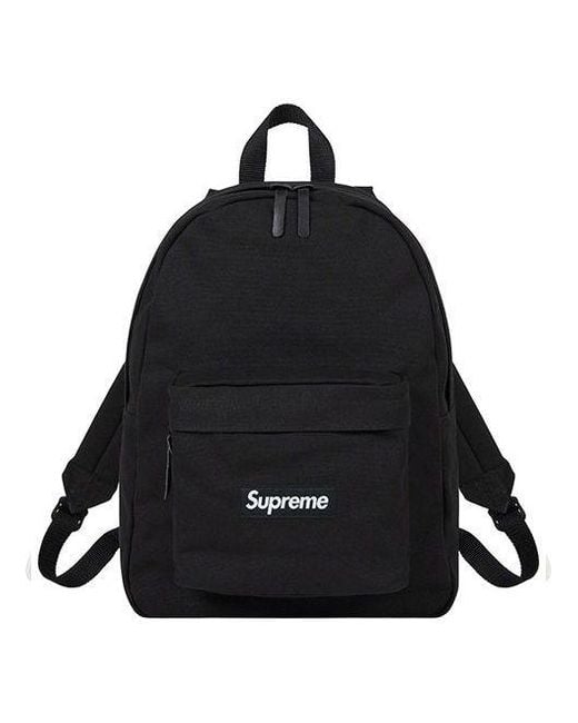 Supreme Black Canvas Backpack for men