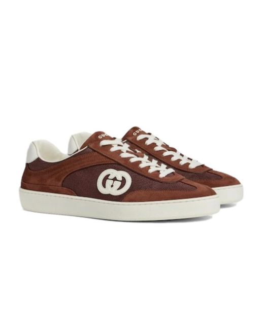 Gucci Brown Interlocking Suede for men