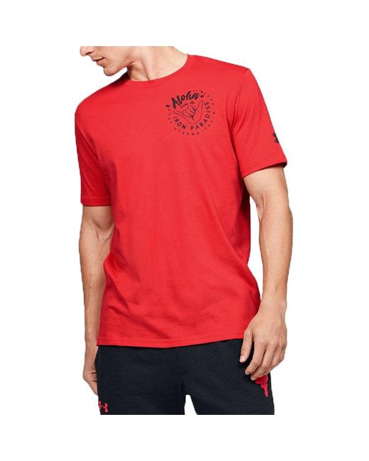 Under Armour Red Project Rock Iron Paradise for men