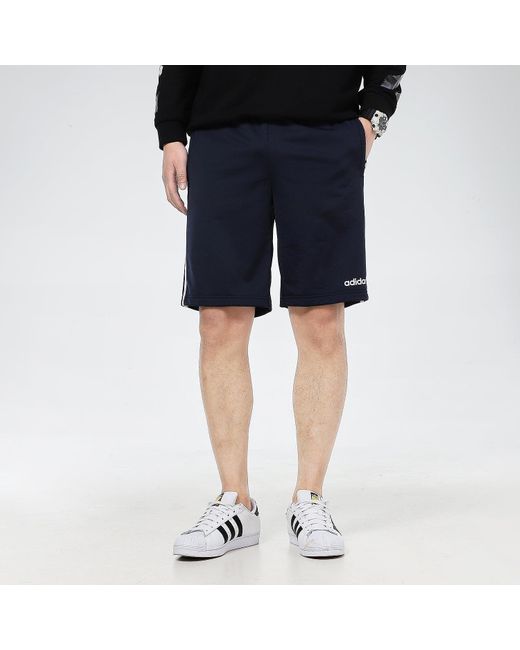 Adidas Blue Casual Sports Breathable Gym Knit Shorts for men