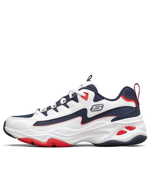 Skechers D'lites 4.0 Low-top Running Shoes White/blue/red for Men | Lyst