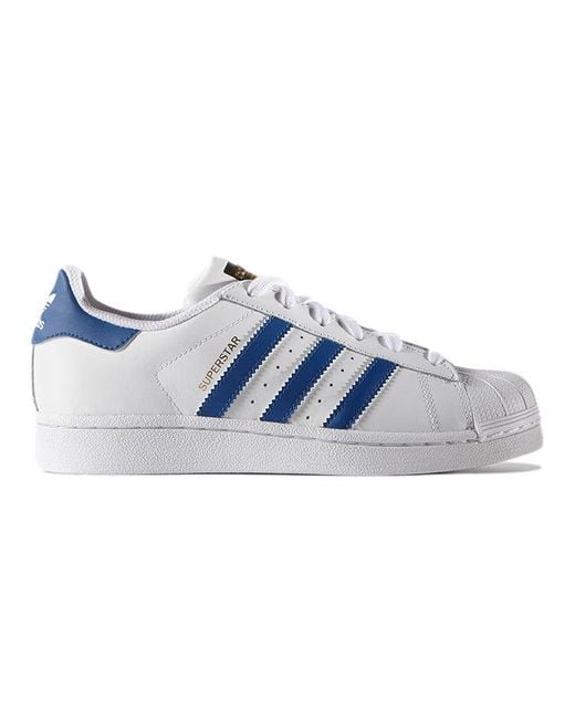 Adidas Blue Superstar Foundation J 'Ftwwht Eqtblu Eqtblu' for men