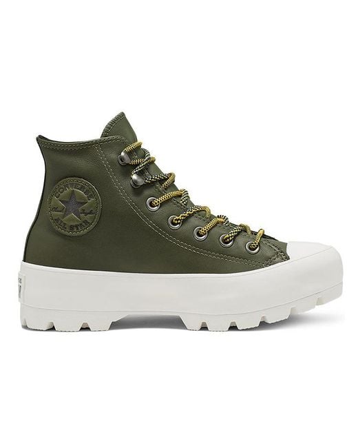 Converse Green (Wmns) Winter Gore-Tex Lugged Chuck Taylor All Star Boot High Top Thick Sole Army