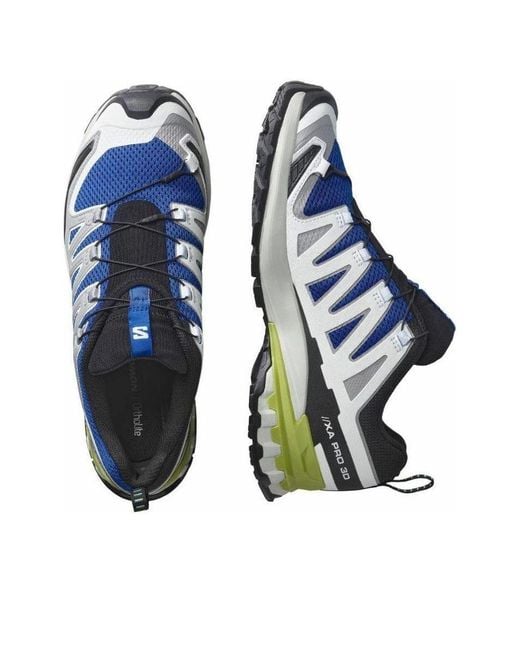Salomon Blue Xa Pro 3D V9 'Nautical Alloy Dark Citron' for men