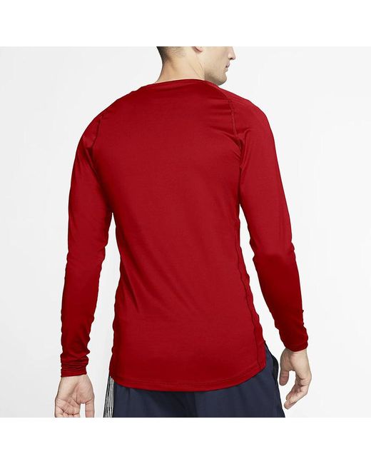 Nike Red Pro Dri-Fit Slim Sports Fitness Sportswear for men