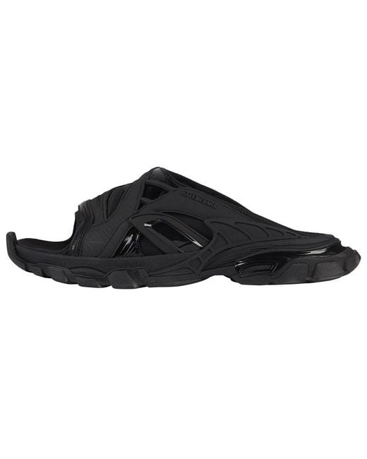 Balenciaga Black Track Slide Sandal for men