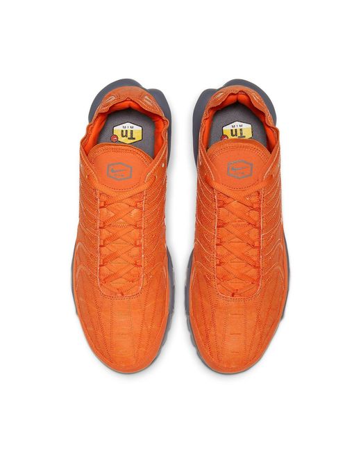 Nike Orange Air Max Plus Deconstructed 'Total' for men