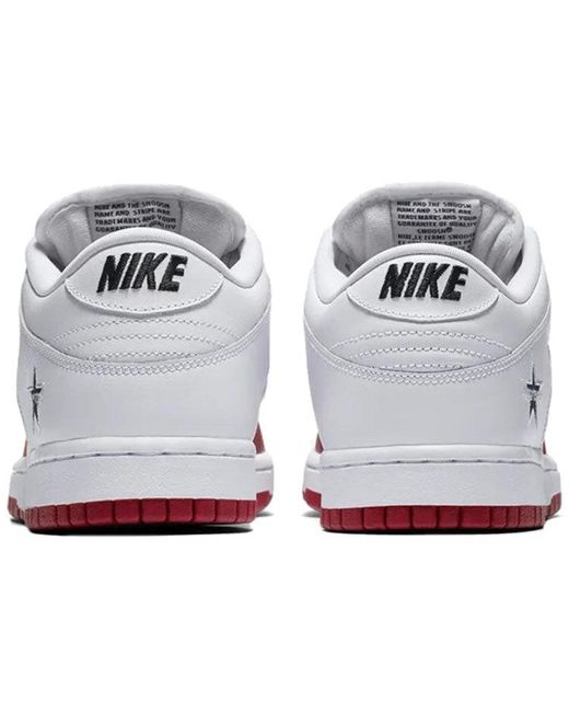 Nike White X Supreme Sb Dunk Low 'Varsity' for men