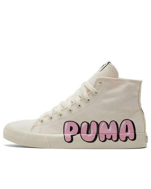 PUMA White Bari Mid 'Logo