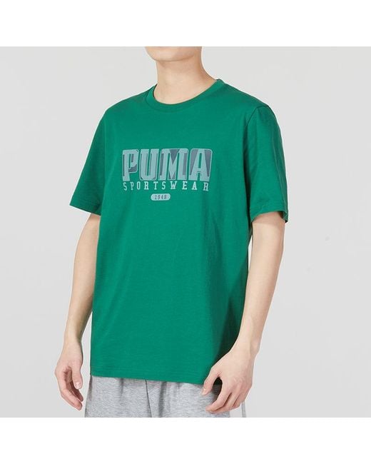 PUMA Green Sportswear Graphics Tee for men