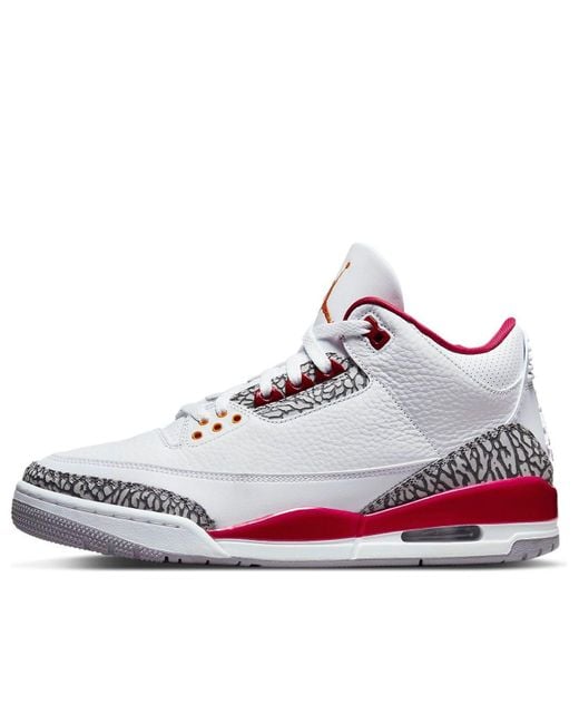 Nike White 3 Retro 'Cardinal' for men