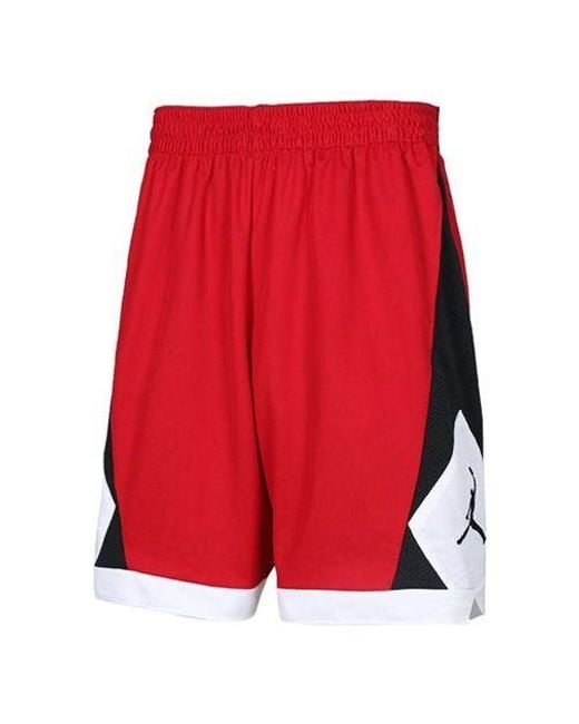 Nike Red Side Logo Basketball Sports Shorts for men