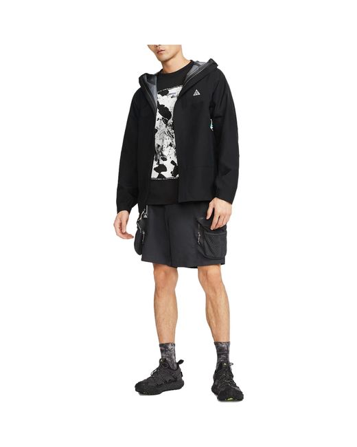 Nike Black Acg Cascade Rain Jacket for men