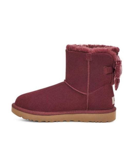 Ugg Purple (Wmns) Mini Bailey Bow Boots 'Wild Grape'