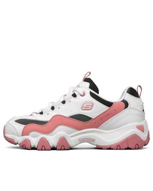 Skechers White (Wmns) D'Lites 2.0 Running Shoes