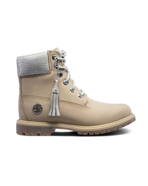 Timberland Natural (Wmns) Heritage 6-Inch Waterproof Leather Boots 'Light Nubuck'