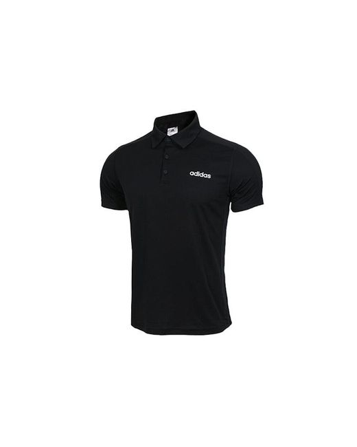 Adidas Black Training Sports Short Sleeve Polo Shirt for men