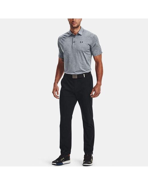 Under Armour Gray Playoff Golf Sports Thin And Light Breathable Loose Short Sleeve Polo Shirt for men