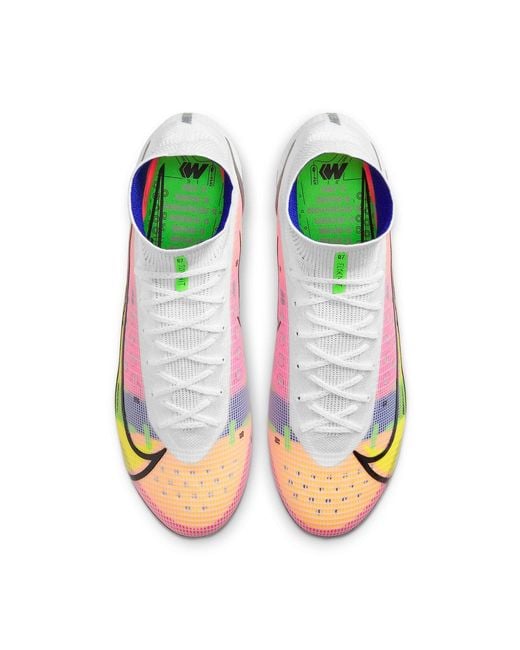 Nike White Mercurial Superfly 8 Elite Fg Dark Raisin' for men