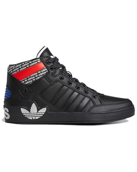 Adidas Black Hard Court High 'Overbranding' for men
