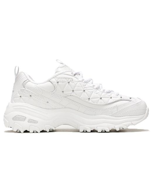 Skechers White (Wmns) D'Lites Glamour Feels Low/Dad Shoes Gs