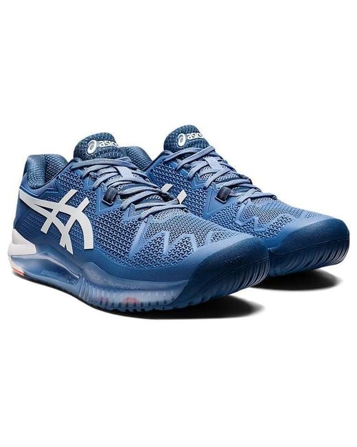 Asics Blue Gel Resolution 8 2E Wide Harmony' for men