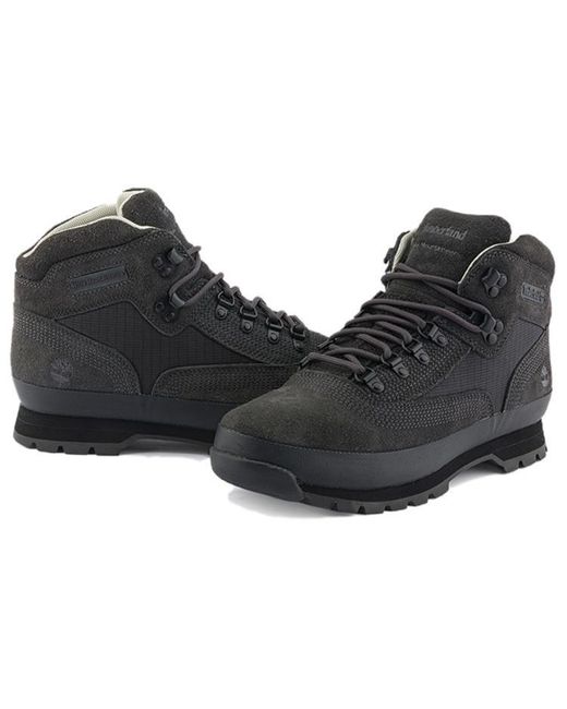Timberland Black X Mountaineering Euro Hiker Boots Suede' for men