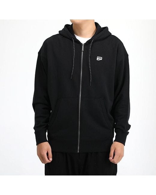 PUMA Black Downtown Full Zip Jacket for men