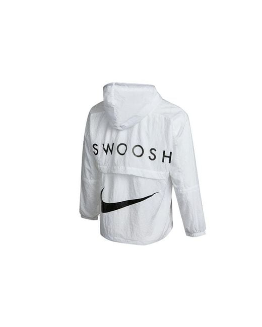 Nike Blue Swoosh Logo Printed Wind Proof Jacket for men