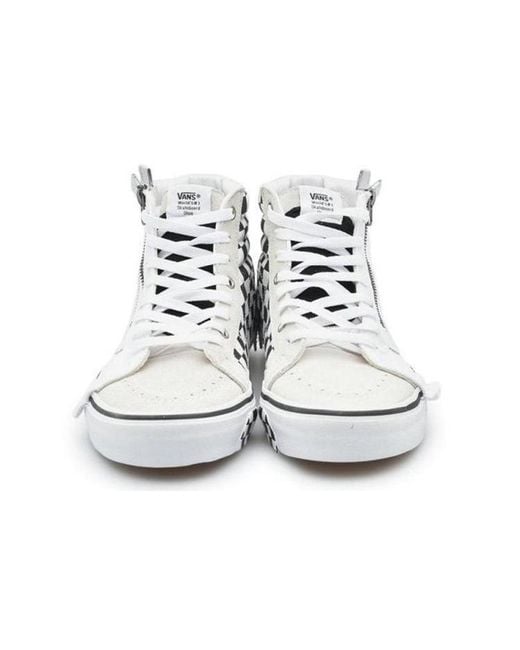 Vans White Sk8-Hi Cap Lx Reissue Checkerboard' for men