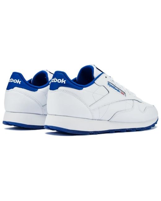 Reebok Blue Classic Leather Ice Shoes Vector' for men