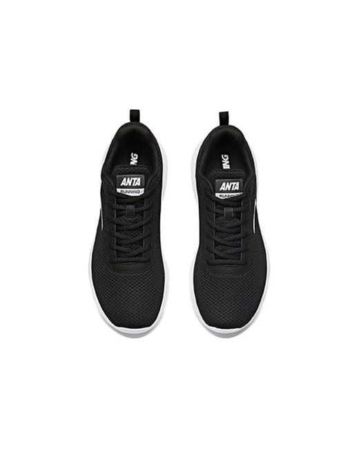 Anta Black Sportswear Running Sneakers for men