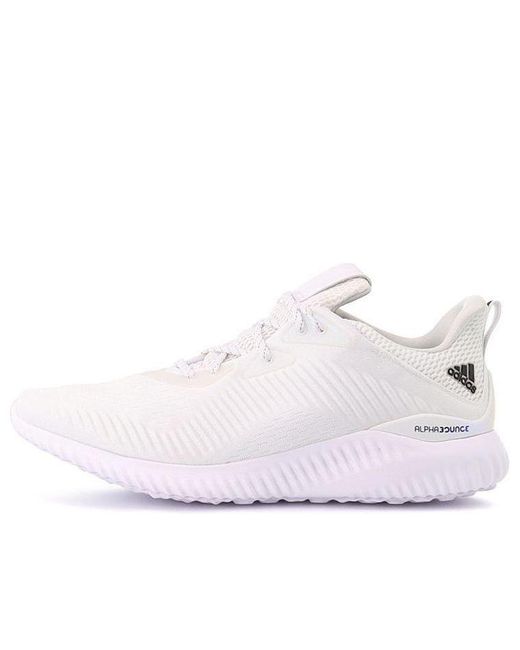 Adidas White Alphabounce 1 for men