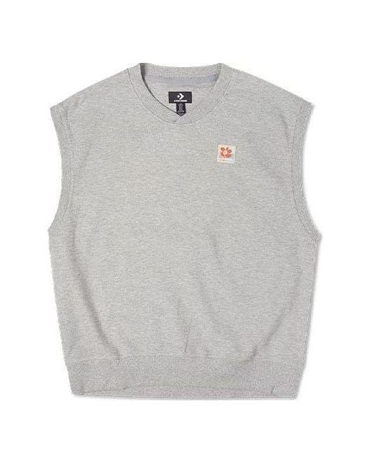 Converse Gray Double Twill Knit Vest for men