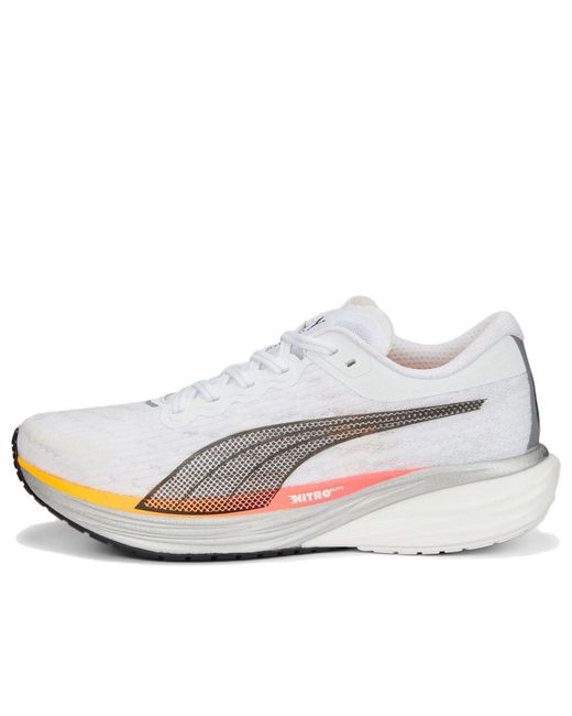 PUMA White Deviate Nitro 2 Sunset Glow' for men