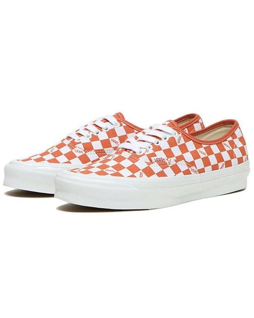 Vans Red Og Authentic Lx 'Mecca Checkerboard' for men