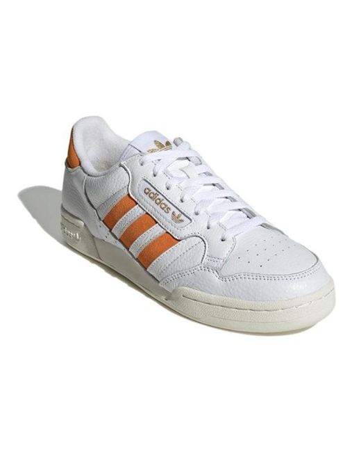 Adidas White Continental 80 Stripes Rush' for men